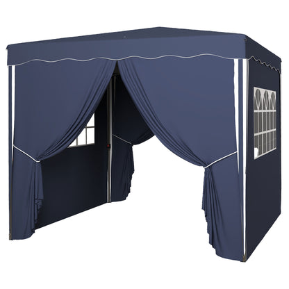 Pop-Up Gazebo approx. 3 x 3 m, Pavilion with Sidewalls, Windows, Canopy, Garden Gazebo with UV Protection, Party Tent with Carrying Bag, for Patio, Balcony, Blue