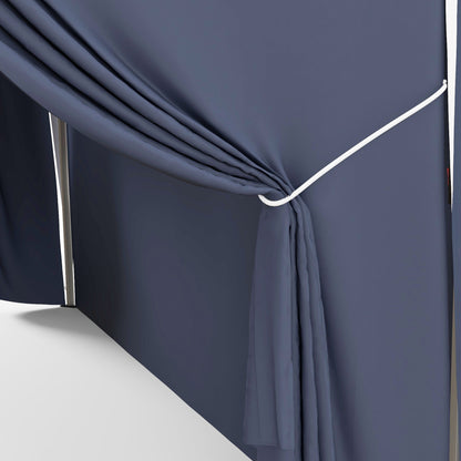 Pop-Up Gazebo approx. 3 x 3 m, Pavilion with Sidewalls, Windows, Canopy, Garden Gazebo with UV Protection, Party Tent with Carrying Bag, for Patio, Balcony, Blue