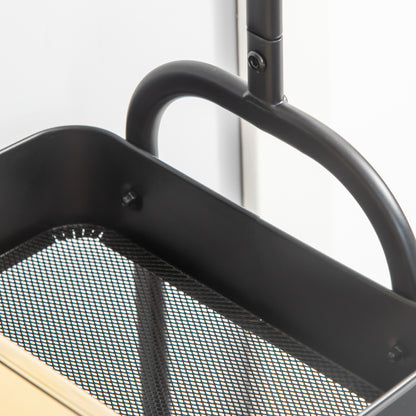 Clothes Rack on Wheels, Coat Stand with Clothes Rail, Shoe Rack, Freestanding Wardrobe made of Steel, for Living Room, Bedroom, up to 16 kg load capacity, Black