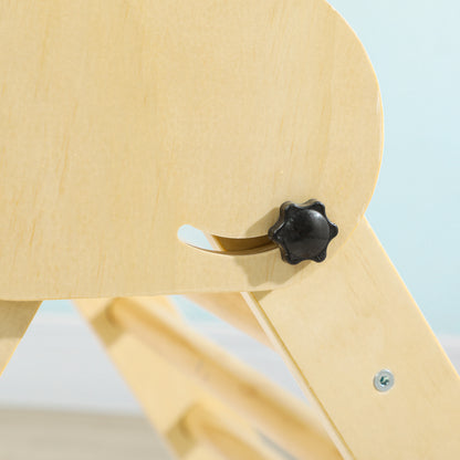 Folding Wooden Climbing Triangle for Kids 18-48 Months to Cultivate Balance and Coordination Skills 82x66 cm Natural