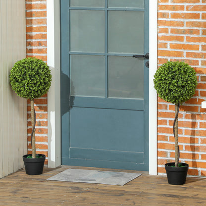 2-Piece Artificial Eucalyptus Set, 90 cm Houseplant, Artificial Plant in Pot, Large Decorative Plants for Home, Office, Hallway, Garden, Green