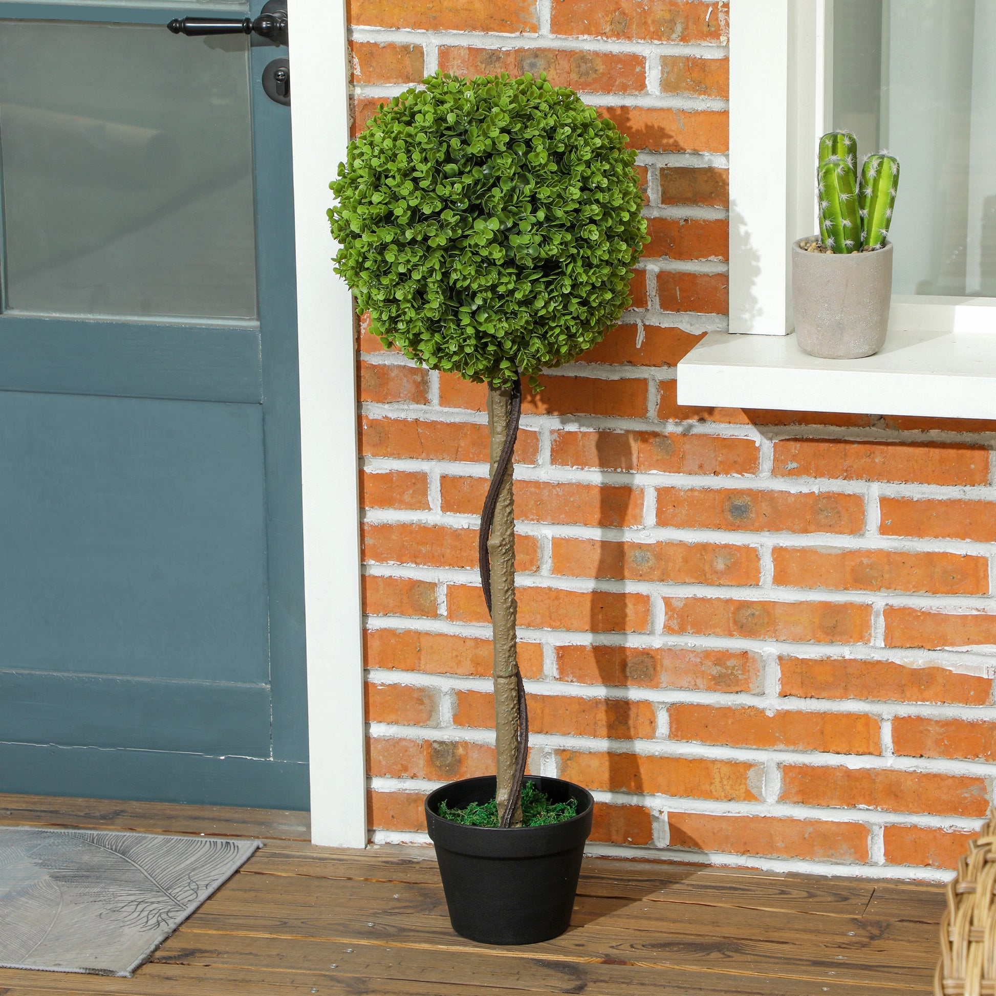 2-Piece Artificial Eucalyptus Set, 90 cm Houseplant, Artificial Plant in Pot, Large Decorative Plants for Home, Office, Hallway, Garden, Green