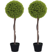 2-Piece Artificial Eucalyptus Set, 90 cm Houseplant, Artificial Plant in Pot, Large Decorative Plants for Home, Office, Hallway, Garden, Green