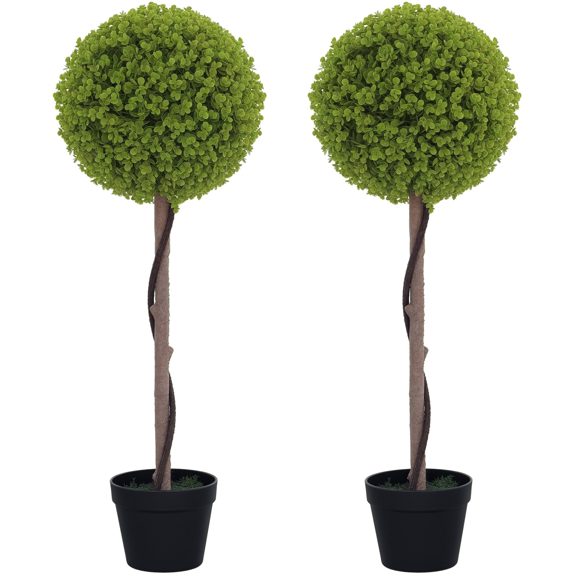 2-Piece Artificial Eucalyptus Set, 90 cm Houseplant, Artificial Plant in Pot, Large Decorative Plants for Home, Office, Hallway, Garden, Green