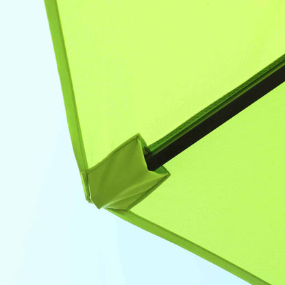 Double Sun Umbrella 455 x 265 cm, UV Protection Sunshade with Hand Crank, Patio Beach Windproof Crank Umbrella Sun Protection for Beach Balcony Garden, Green