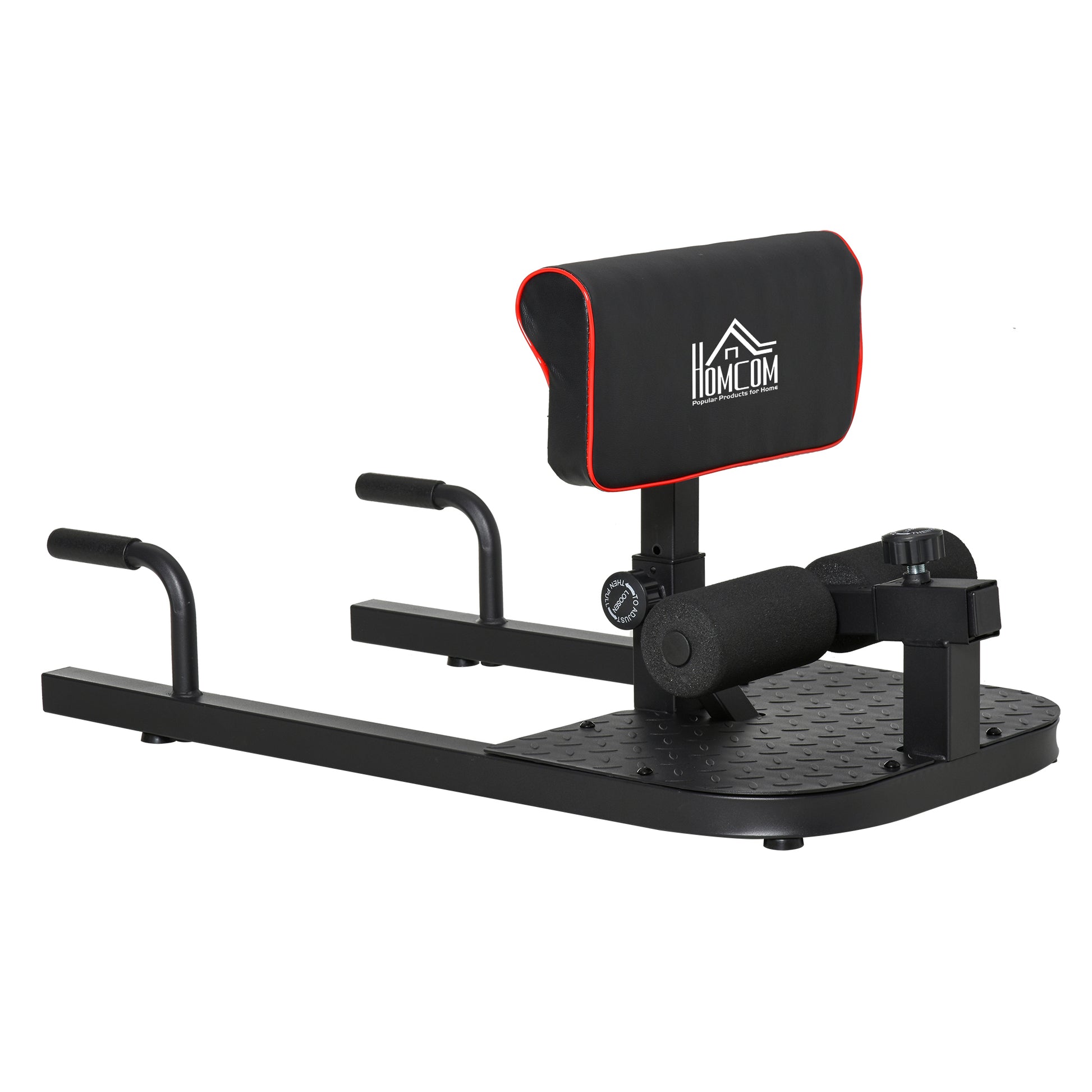 Sissy Squat Leg Trainer Abdominal Glute Trainer 3 in 1 Trainer Adjustable up to 264 lbs Steel Black 19.7 x 38.2 x (17.5-22.2) inches