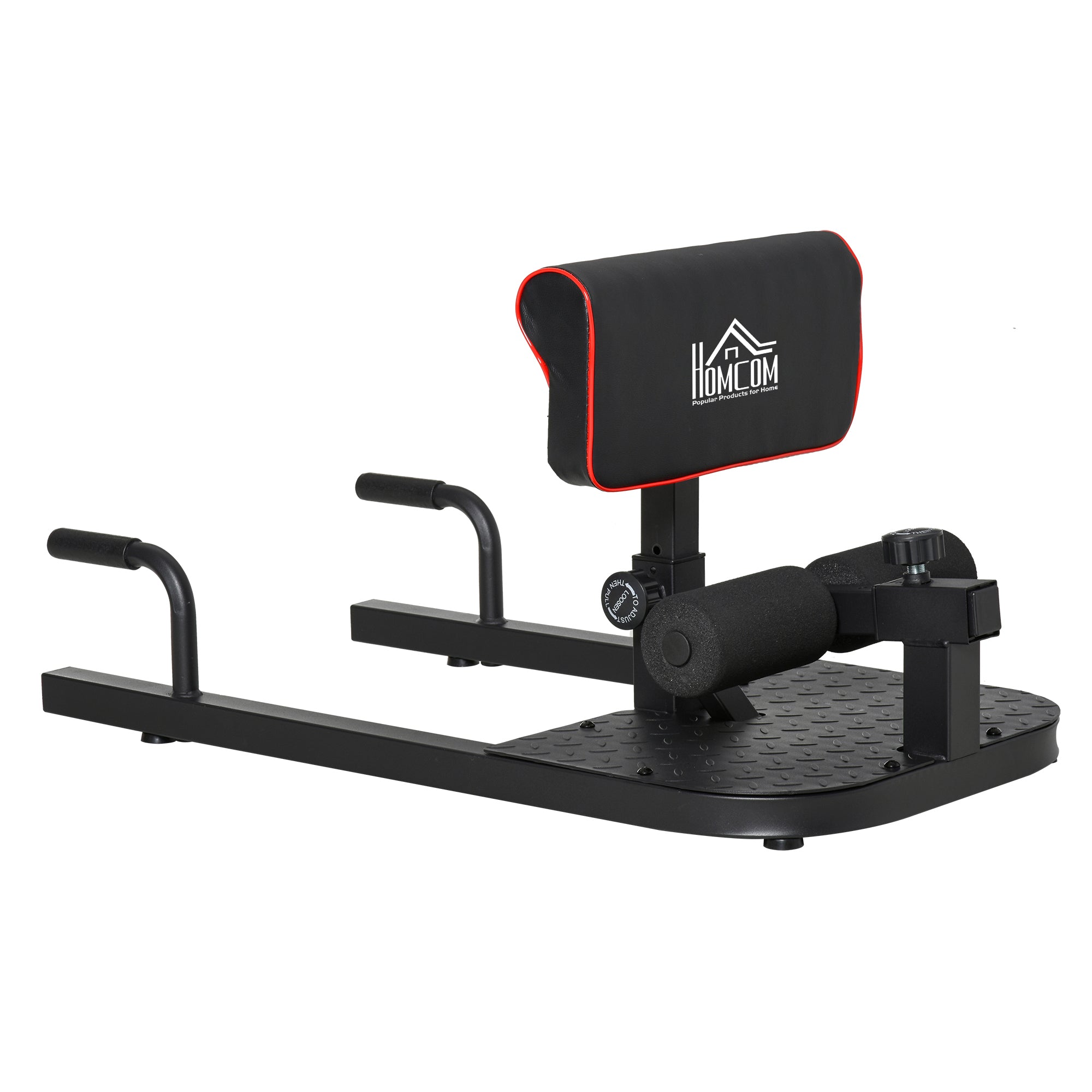 Sissy Squat Leg Trainer Abdominal Glute Trainer 3 in 1 Trainer Adjustable up to 264 lbs Steel Black 19.7 x 38.2 x (17.5-22.2) inches