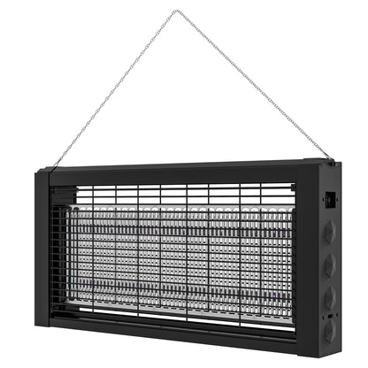 Mosquito Lamp with LED Lights Electric Mosquito Killer 60 m² Coverage for Indoor Wall-Mounted or Freestanding Device 49x6x25 cm Black
