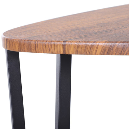 3 Coffee Tables Minimalist Steel Legs with Plastic Cover Nesting Table for Living Room Sofa 56x54.2x45.4cm