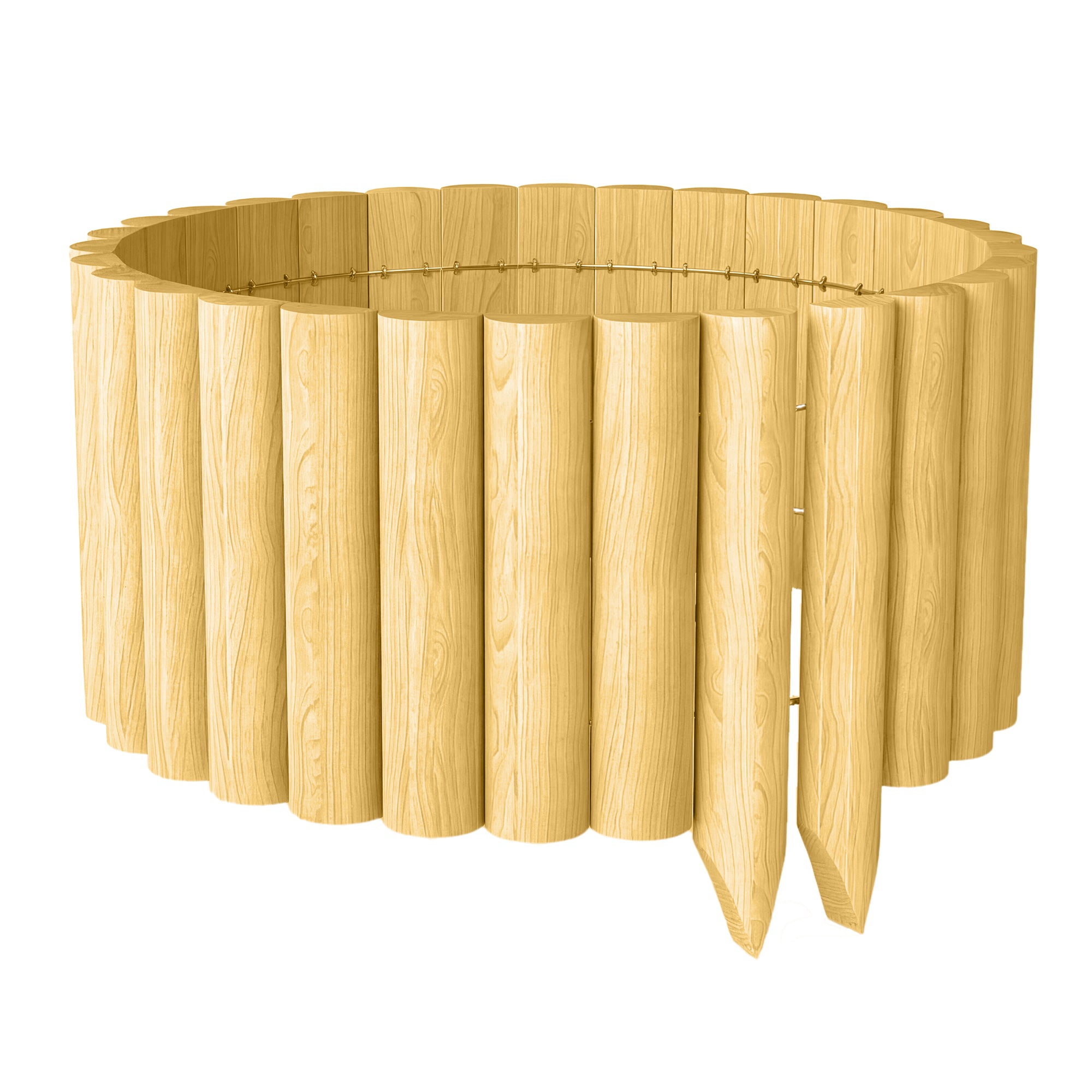 Spruce Wooden Garden Border Fence, 176 x 38 cm (69.3 x 15.0 in) — Decorative, Durable & Easy to Install for Vegetable Patch, Patio, Lawn