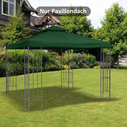 Replacement Roof for 3x3m Pavilion Water-Repellent Pavilion Roof for Metal Pavilion Pavilion Replacement Roof Garden Pavilion Party Tent Garden Tent Polyester Dark Green