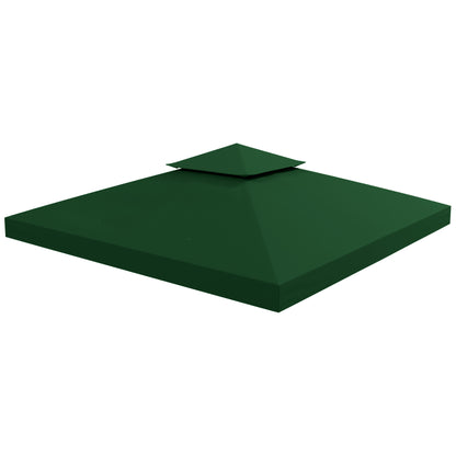 Replacement Roof for 3x3m Pavilion Water-Repellent Pavilion Roof for Metal Pavilion Pavilion Replacement Roof Garden Pavilion Party Tent Garden Tent Polyester Dark Green