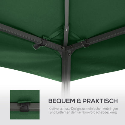 Replacement Roof for 3x3m Pavilion Water-Repellent Pavilion Roof for Metal Pavilion Pavilion Replacement Roof Garden Pavilion Party Tent Garden Tent Polyester Dark Green