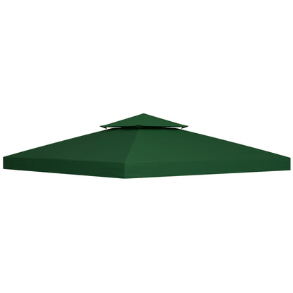 Replacement Roof for 3x3m Pavilion Water-Repellent Pavilion Roof for Metal Pavilion Pavilion Replacement Roof Garden Pavilion Party Tent Garden Tent Polyester Dark Green