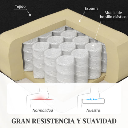 Manual Reclining Relax Armchair Upholstered in Synthetic Linen with Footrest High Back Support 120 kg Load Reclining Armchair for Bedroom Office Black