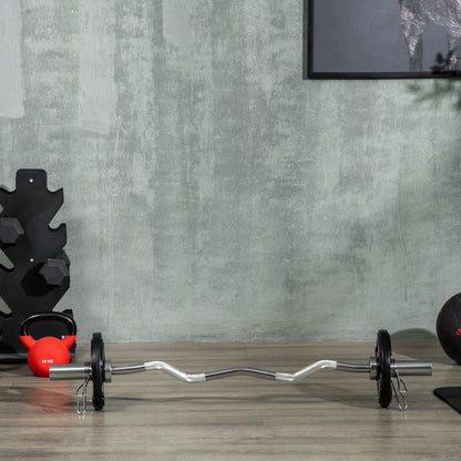 SPORTNOW Weight Plates 2-Pack, Tri-Grip 2 x 10 KG Rubber Olympic Plates, floor-friendly Weight Plates with 5 cm borehole, three grips, for weightlifting, strength training