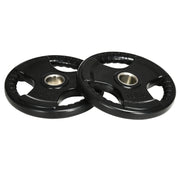 SPORTNOW Weight Plates 2-Pack, Tri-Grip 2 x 10 KG Rubber Olympic Plates, floor-friendly Weight Plates with 5 cm borehole, three grips, for weightlifting, strength training