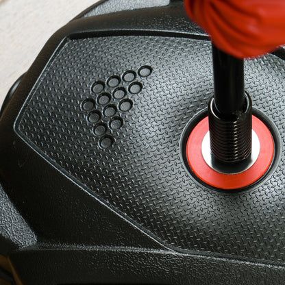 Punching Ball for Kids, Punching Bag 88-124 cm height-adjustable Boxing Stand with Boxing Gloves, Boxing Set with water/sand fillable stands for 5-10 years old kids, Steel, Black