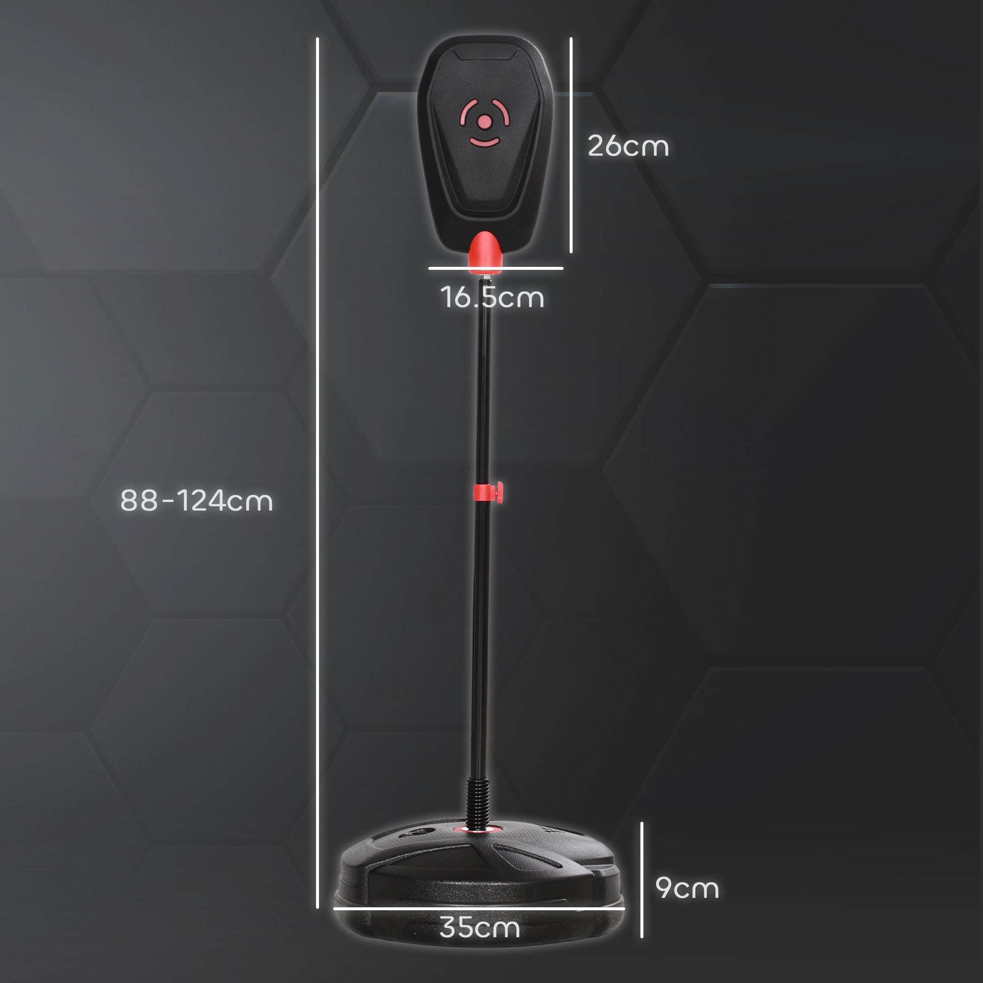 Punching Ball for Kids, Punching Bag 88-124 cm height-adjustable Boxing Stand with Boxing Gloves, Boxing Set with water/sand fillable stands for 5-10 years old kids, Steel, Black
