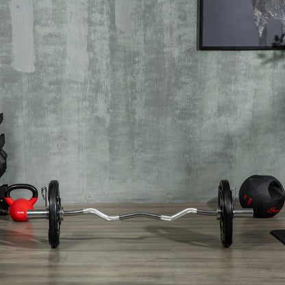 SPORTNOW Weight Plates 2-Pack, Tri-Grip 2 x 15 KG Rubberized Olympic Plates, Floor-Friendly Weight Plates with 5 cm Hole, Three Handles, for Weightlifting, Strength Training