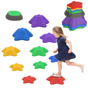 ZONEKIZ River Stones, 11-pcs. Balancing Stones, Stackable Stones for Children's Balance, Non-Slip Stepping Stones, Balance Game up to 80 kg Load, for Balance, Motor Skills