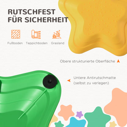 ZONEKIZ River Stones, 11-pcs. Balancing Stones, Stackable Stones for Children's Balance, Non-Slip Stepping Stones, Balance Game up to 80 kg Load, for Balance, Motor Skills