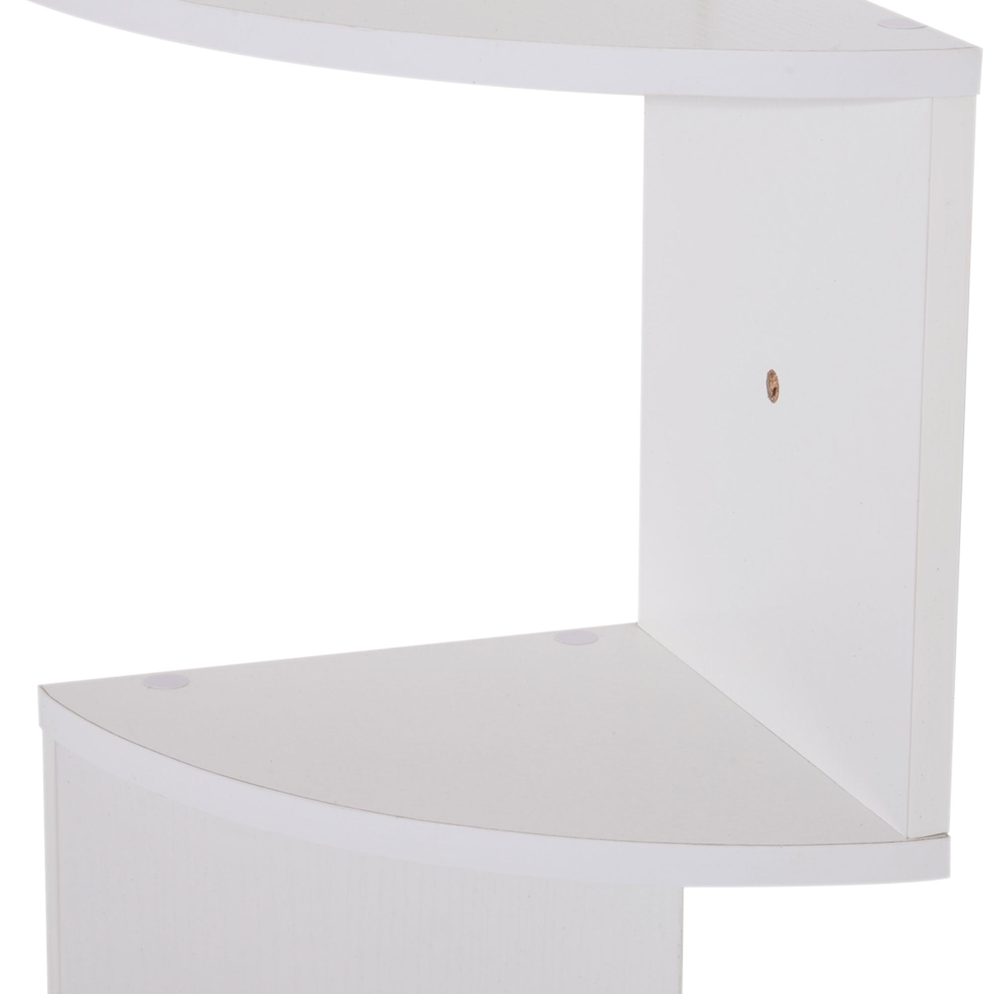 Zigzag Shaped Wall Corner Shelf Storage Unit 20L x 20W x 126H cm 5 Levels White Wood