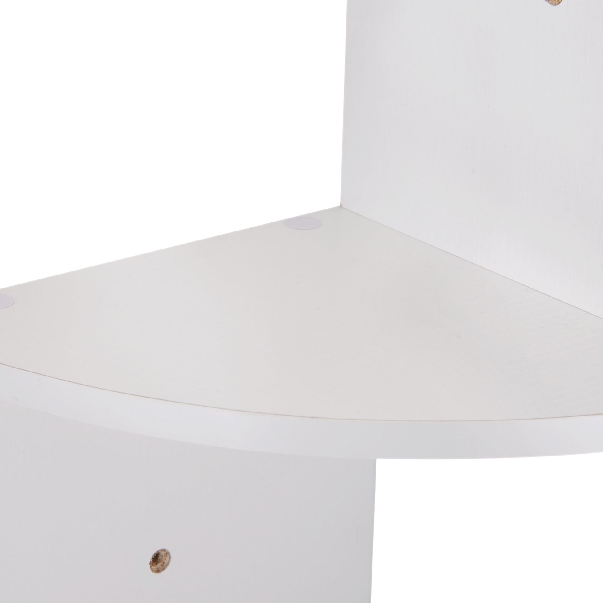 Zigzag Shaped Wall Corner Shelf Storage Unit 20L x 20W x 126H cm 5 Levels White Wood