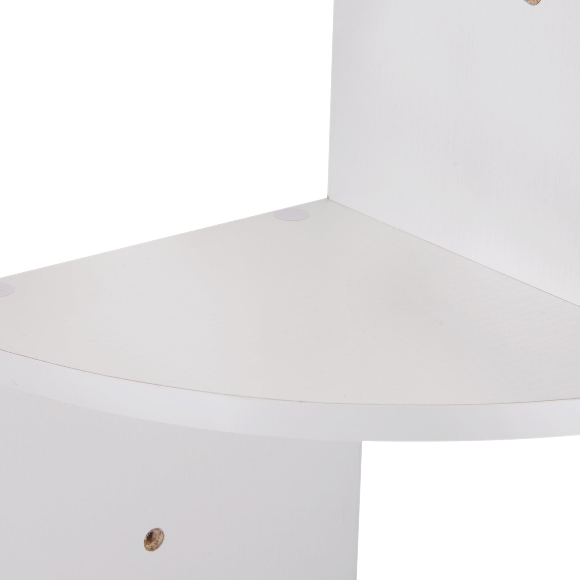 Zigzag Shaped Wall Corner Shelf Storage Unit 20L x 20W x 126H cm 5 Levels White Wood