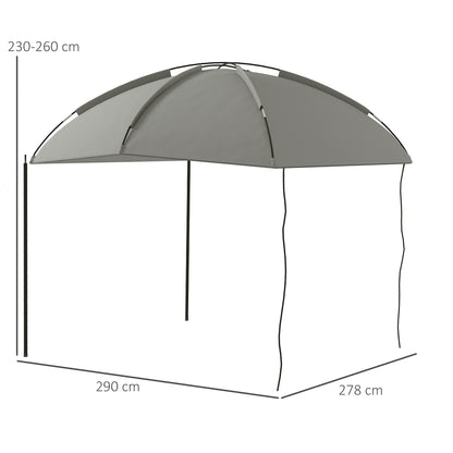 Waterproof Car Awning Tent, Rain Shelter, Sunshade, Lightweight Portable for Truck, Camper, 2.9 x 2.8 x 2.3-2.6m
