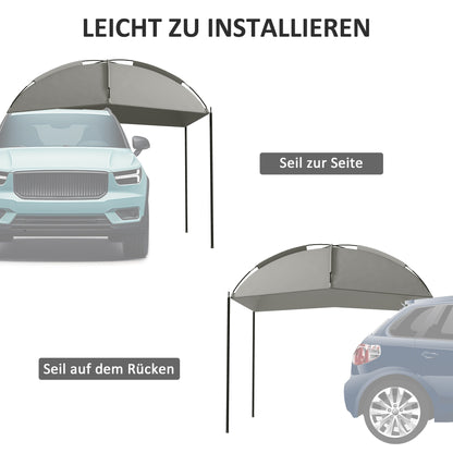 Waterproof Car Awning Tent, Rain Shelter, Sunshade, Lightweight Portable for Truck, Camper, 2.9 x 2.8 x 2.3-2.6m