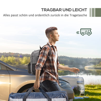 Waterproof Car Awning Tent, Rain Shelter, Sunshade, Lightweight Portable for Truck, Camper, 2.9 x 2.8 x 2.3-2.6m