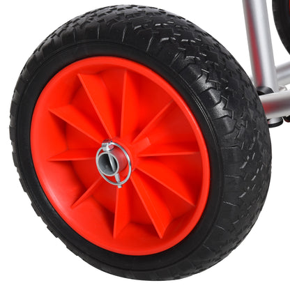 Aluminum Canoe Trolley Kayak Trolley Surf Trolley foldable with Strap Faux Leather Wheels Silver up to 75 kg 68 x 44.5 x 40 cm