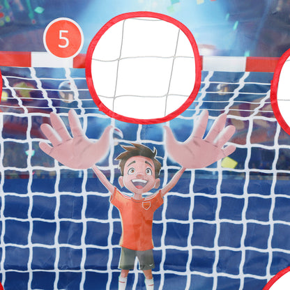 Children's Outdoor Handball Goal, 5 Target Zones, Inflatable Handball, Pump, U-Shaped Ground Pegs, Lightweight Frame