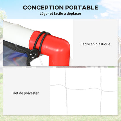 Children's Outdoor Handball Goal, 5 Target Zones, Inflatable Handball, Pump, U-Shaped Ground Pegs, Lightweight Frame