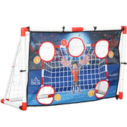 Children's Outdoor Handball Goal, 5 Target Zones, Inflatable Handball, Pump, U-Shaped Ground Pegs, Lightweight Frame