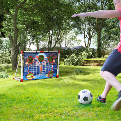 Children's Outdoor Handball Goal, 5 Target Zones, Inflatable Handball, Pump, U-Shaped Ground Pegs, Lightweight Frame