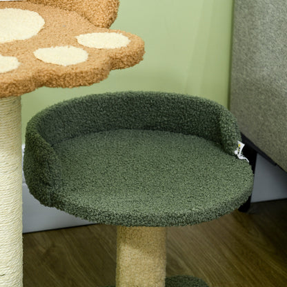 Cat Tree Small, 52 cm Cat Scratching Tree Climbing Tree with 2 Levels, Scratching Post with Play Ball, Cat Furniture, Small Scratching Tree for Cats under 5 kg, Sisal