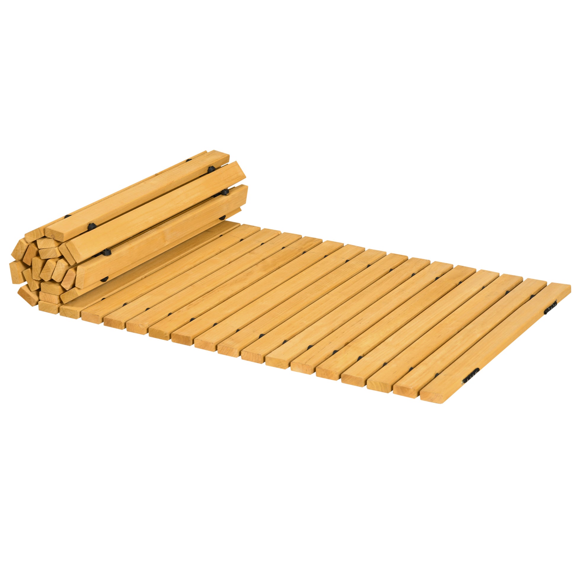 185x60 cm Natural Wood Garden Path Straight Roll-Up Walkway for Outdoors Weather-Resistant Decorative Garden for Beach Wedding Party