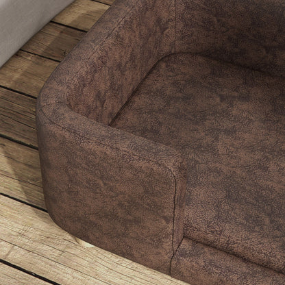 Pet Sofa for Small and Medium Dogs Comfortable Padded Seat 74x48.5x31 cm Brown
