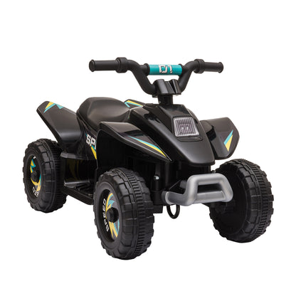 Electric Quad for Children 18-36 Months Battery-Powered ATV 6V with Forward and Reverse Max Load 20 kg 72x40x45.5 cm Black
