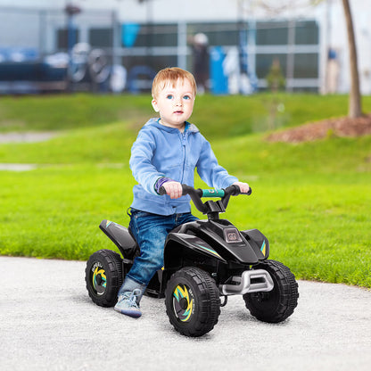 Electric Quad for Children 18-36 Months Battery-Powered ATV 6V with Forward and Reverse Max Load 20 kg 72x40x45.5 cm Black