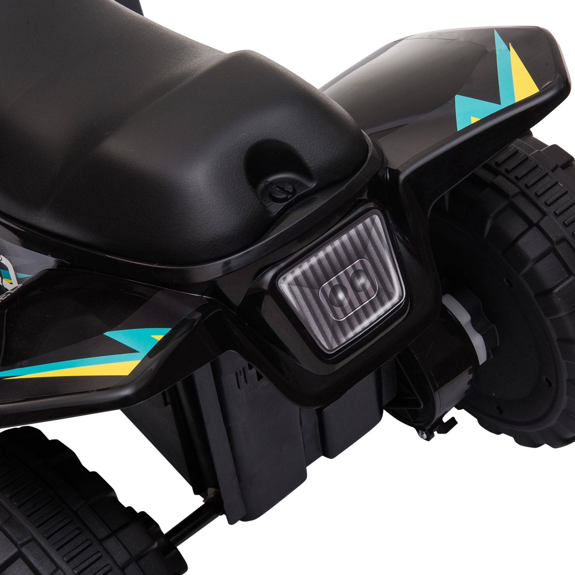 Electric Quad for Children 18-36 Months Battery-Powered ATV 6V with Forward and Reverse Max Load 20 kg 72x40x45.5 cm Black