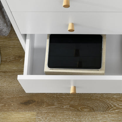 3-Drawer Chest of Drawers for Bedroom with Pine Wood Legs for Living Room Office Bedroom Load 154 lbs 31.5x11.8x31.5 inches White