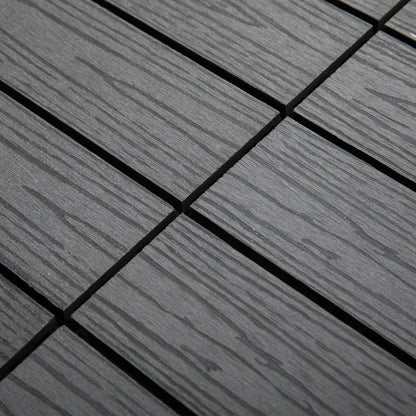 Deck Tiles - Interlocking Set of 11 Pieces, Maximum Area 1 m², Very Easy Installation, Dimensions 30 x 30 cm
