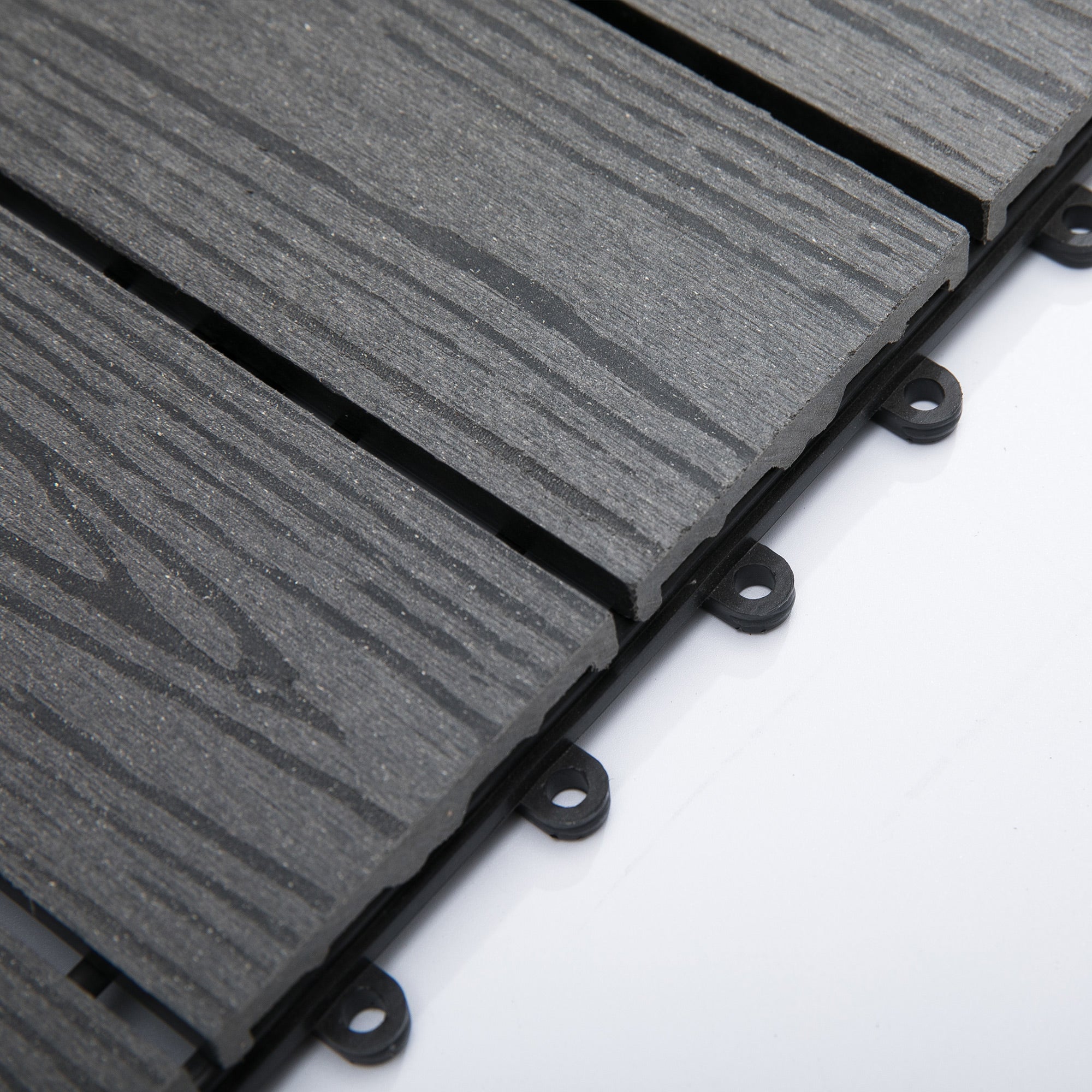 Deck Tiles - Interlocking Set of 11 Pieces, Maximum Area 1 m², Very Easy Installation, Dimensions 30 x 30 cm
