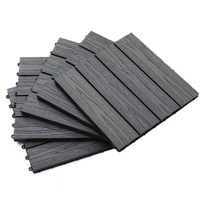 Deck Tiles - Interlocking Set of 11 Pieces, Maximum Area 1 m², Very Easy Installation, Dimensions 30 x 30 cm