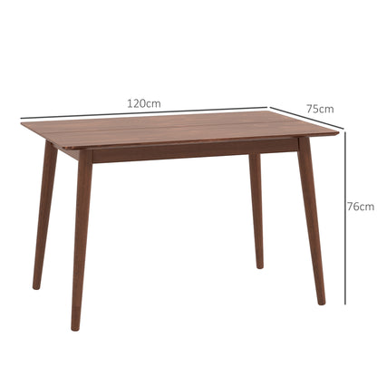 Dining Table Kitchen Table Design with Large Tabletop for 4-6 Persons Made of Wood 120L x 75W x 76H cm