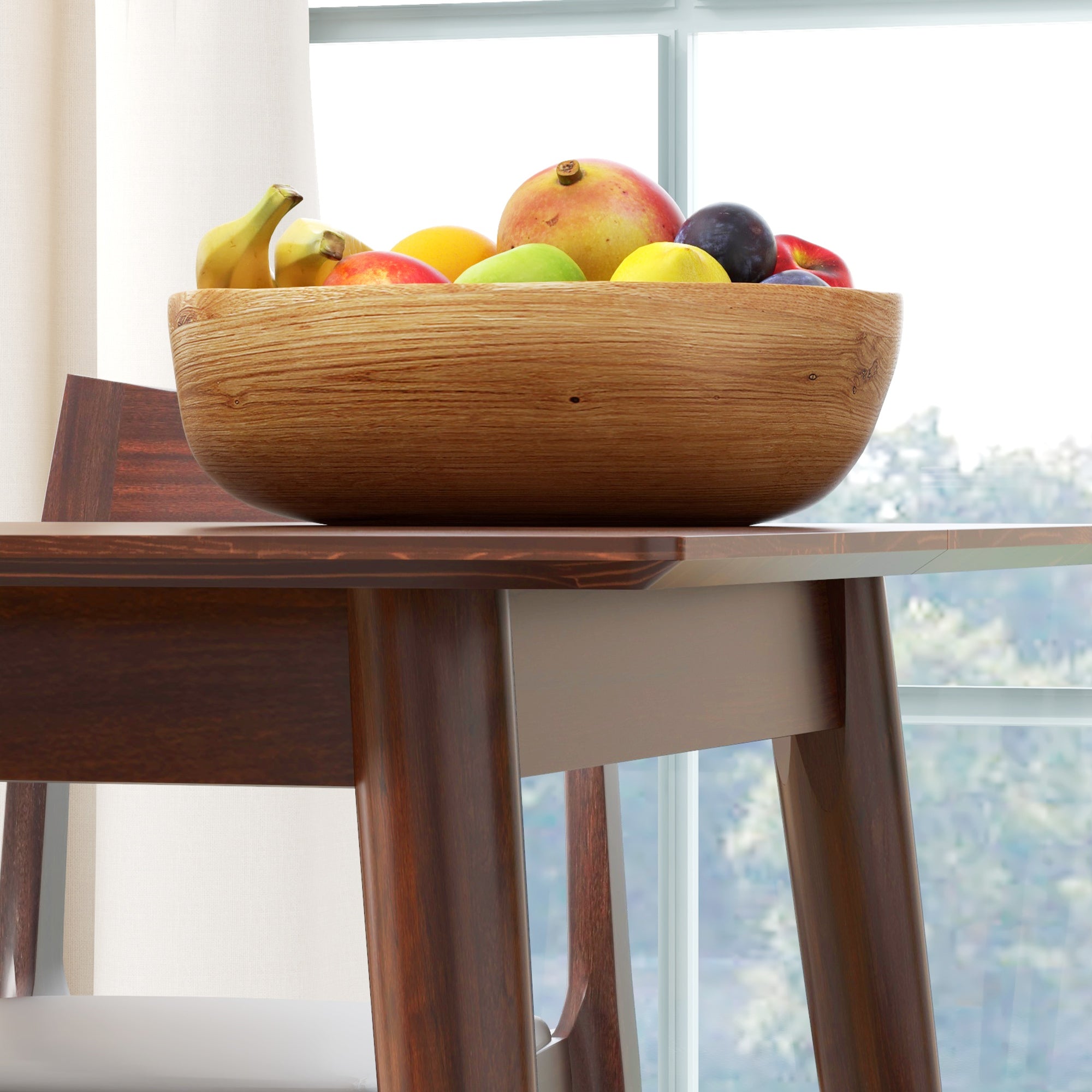 Dining Table Kitchen Table Design with Large Tabletop for 4-6 Persons Made of Wood 120L x 75W x 76H cm