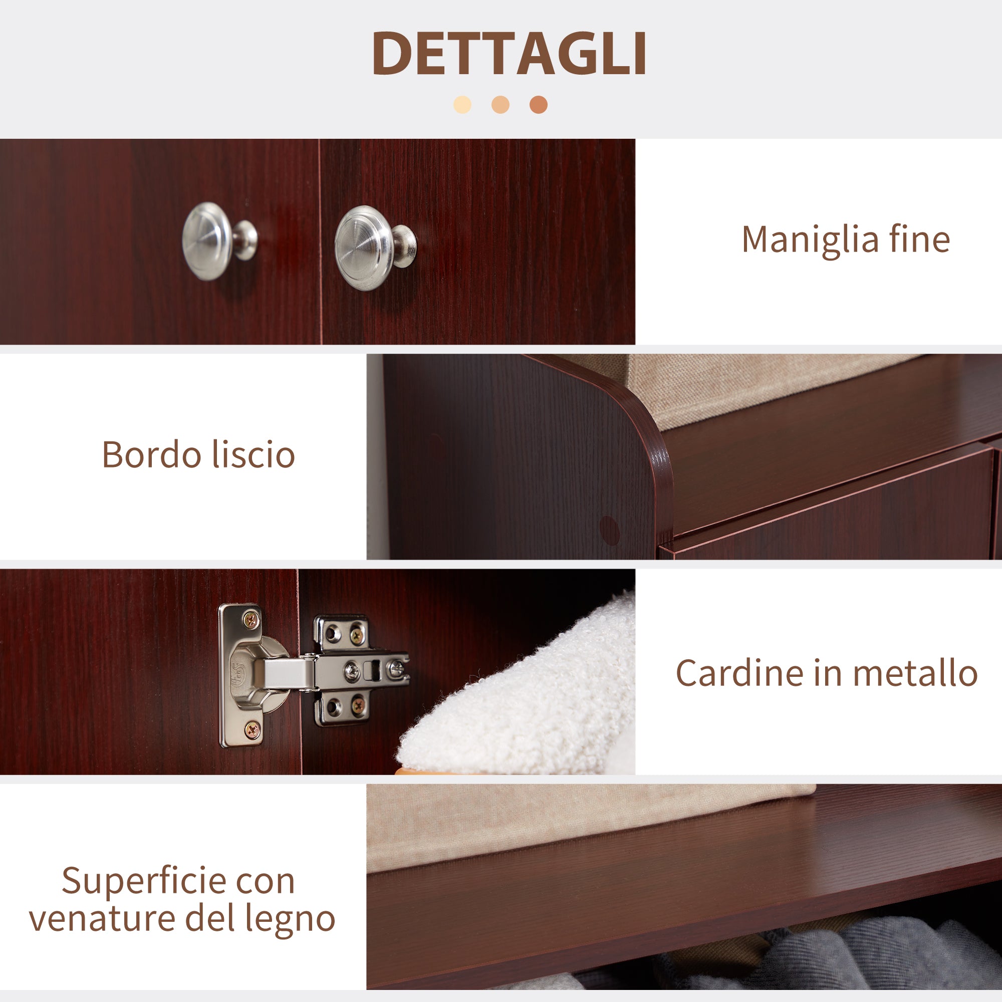 Shoe Cabinet Space Saving and Modern Wood Shoe Rack for 12 Pairs of Shoes with 4 Open Shelves, 83x30x90 cm, Coffee Color